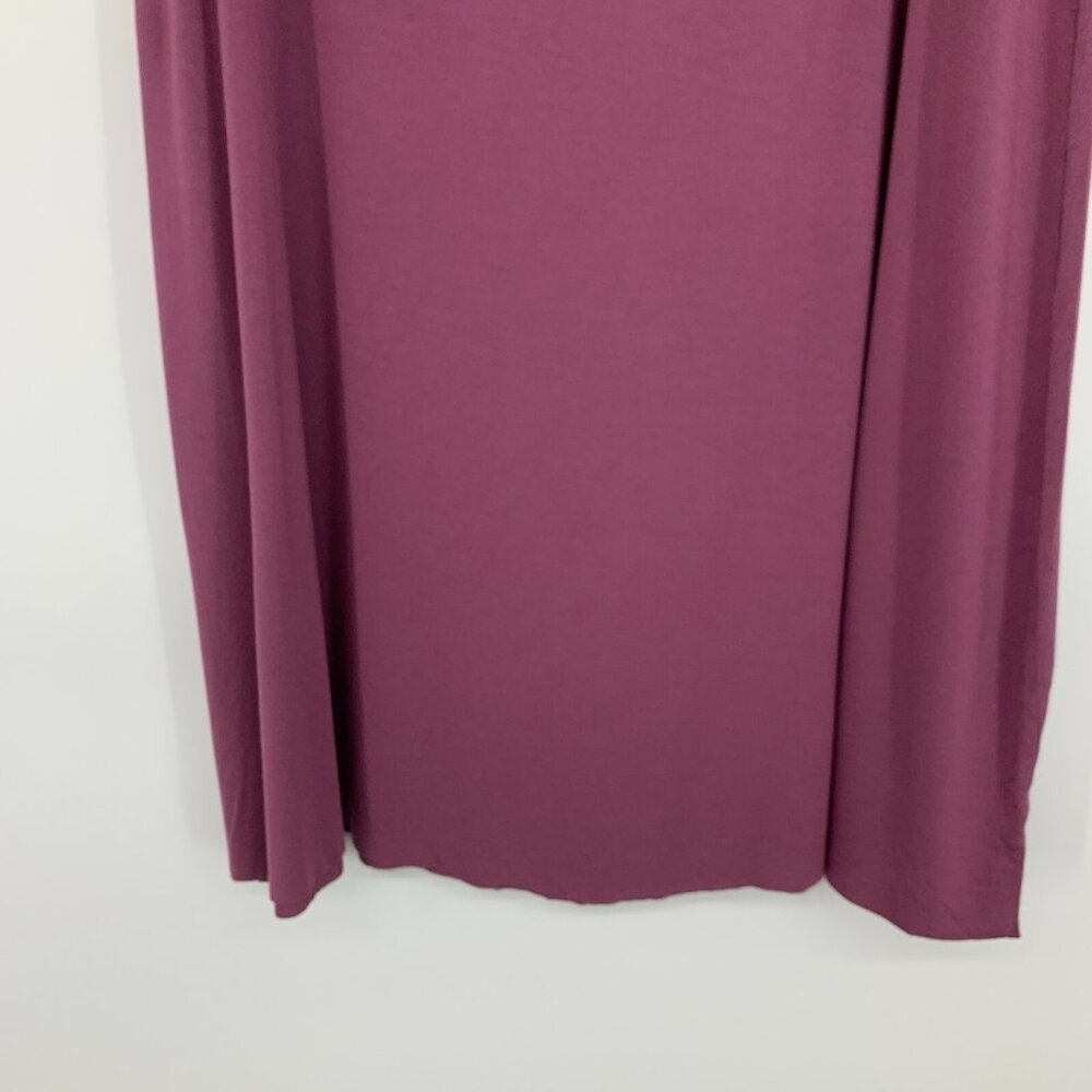 LOGO Layers Lori Goldstein Skirt Pull On Knit Stretch Raw Hem - Picture 8 of 9